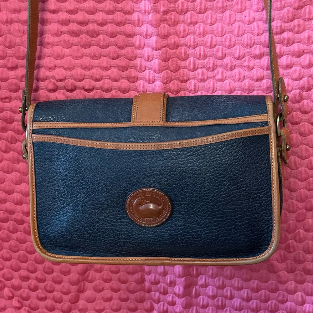 Dooney & Bourke Equestrian Shoulder Bag, Navy and Brown